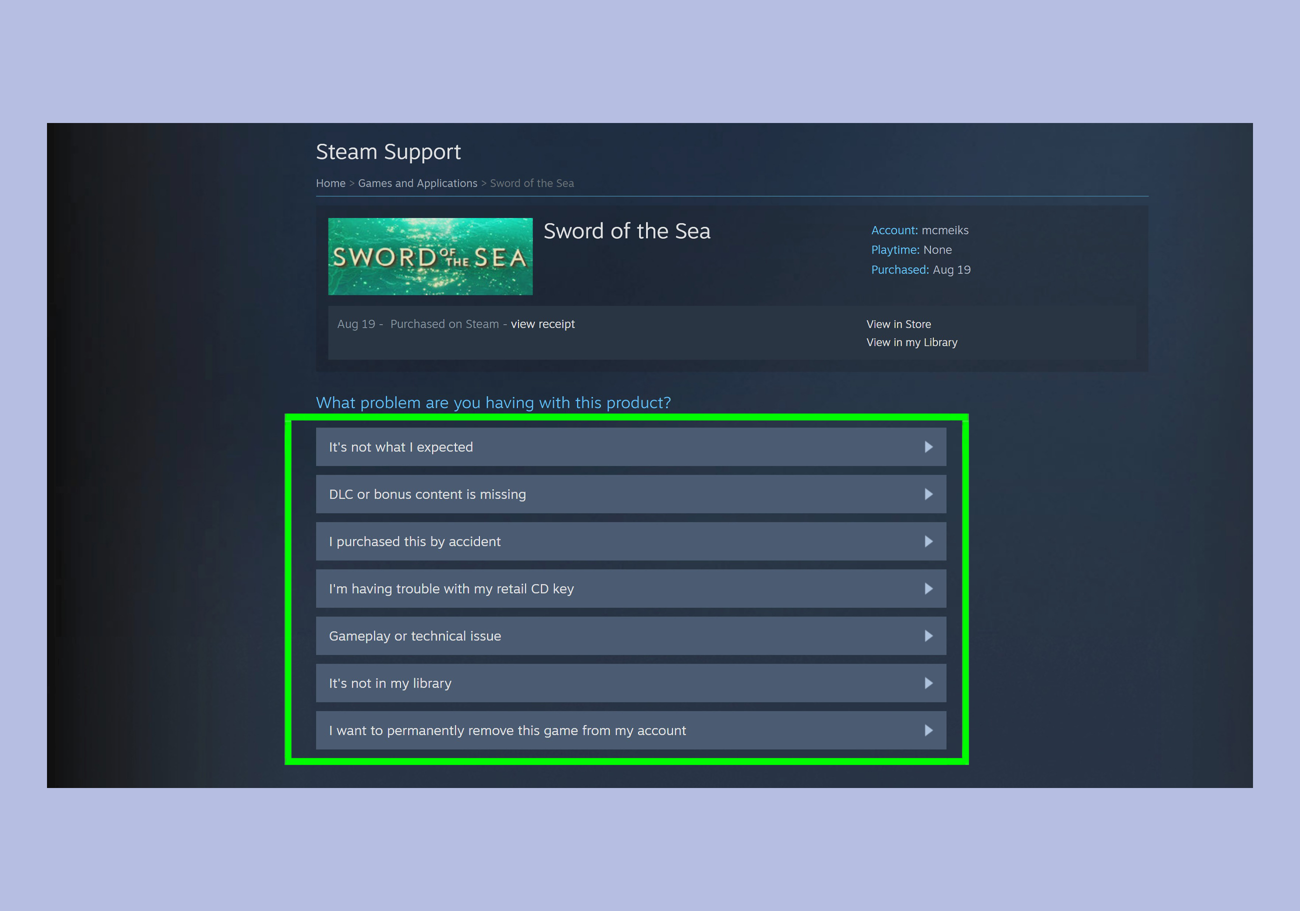 Steam refund 