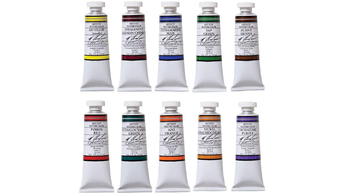 Best watercolour paints: A selection of M. Graham watercolour paint tubes