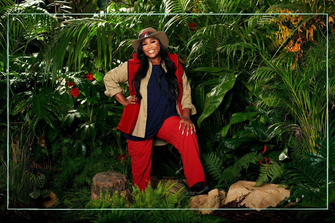 Nella Rose in a jungle wearing the I&#039;m A Celeb uniform