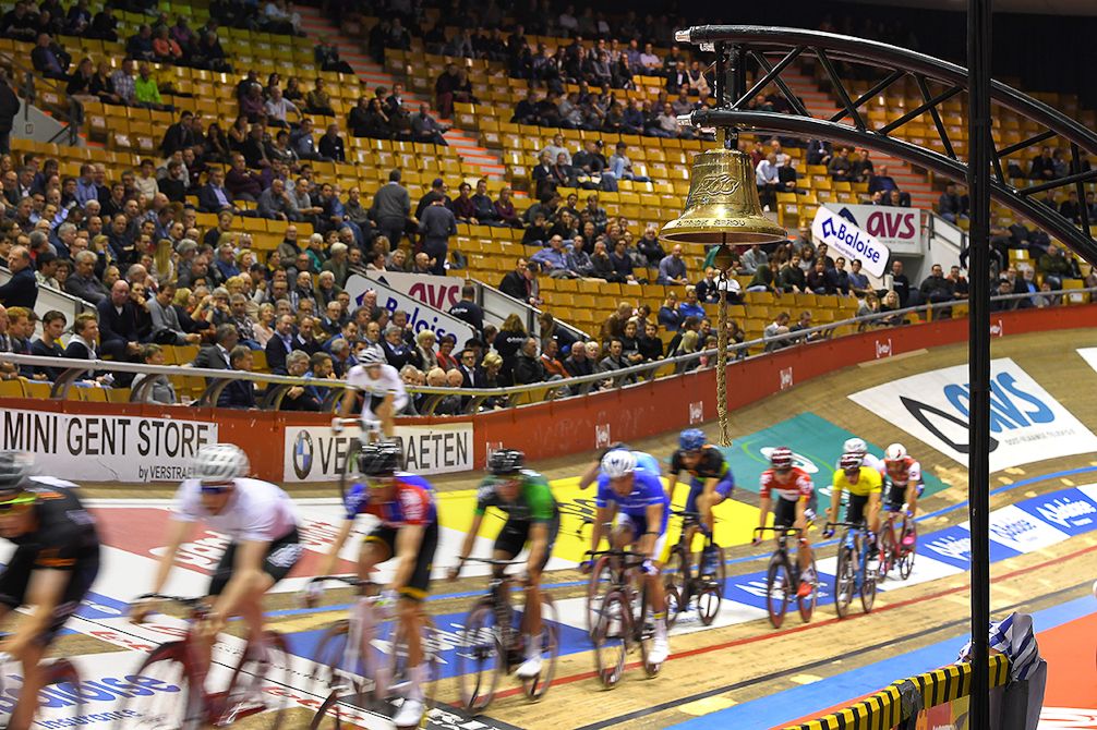 Riders on the track in gent