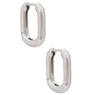 Silver square-hooped earrings from Revolve