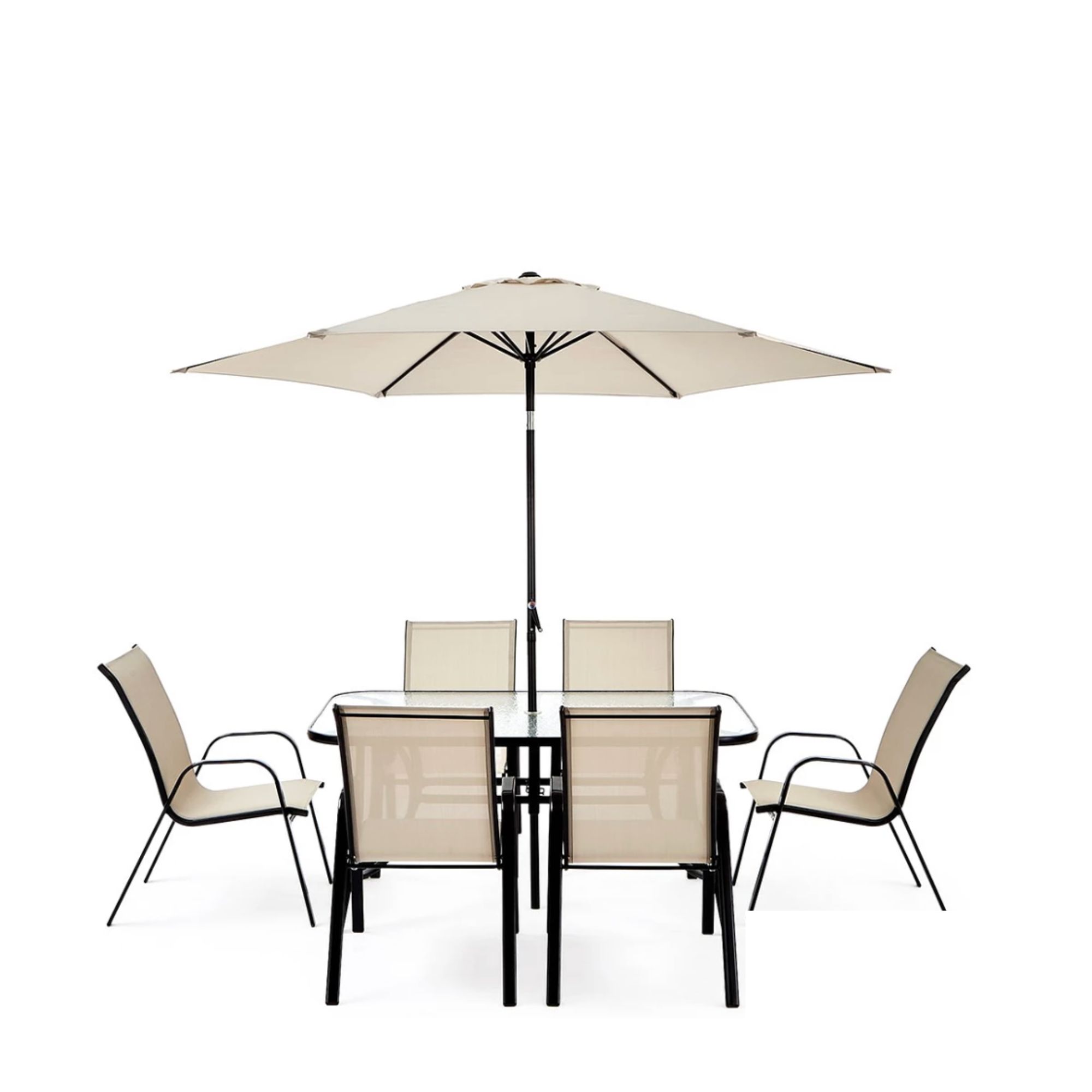 Versailles 11-Piece Set - Stone with umbrella