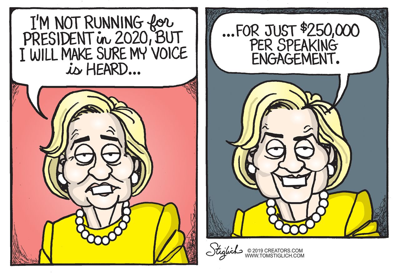 Political&amp;amp;nbsp;Cartoon&amp;amp;nbsp;U.S. Hillary Clinton not running 2020 presidential election