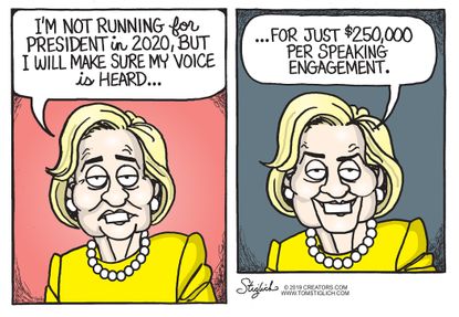 Political&nbsp;Cartoon&nbsp;U.S. Hillary Clinton not running 2020 presidential election