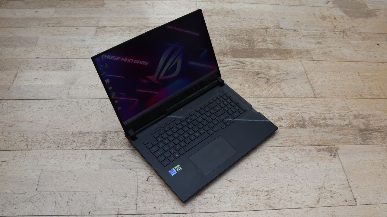 A photograph of the ASUS ROG Strix Scar 17