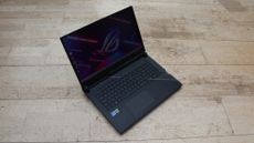 A photograph of the ASUS ROG Strix Scar 17