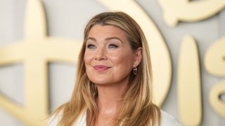 Ellen Pompeo attends 2024 Disney Upfront at Javits Center on May 14, 2024 in New York City