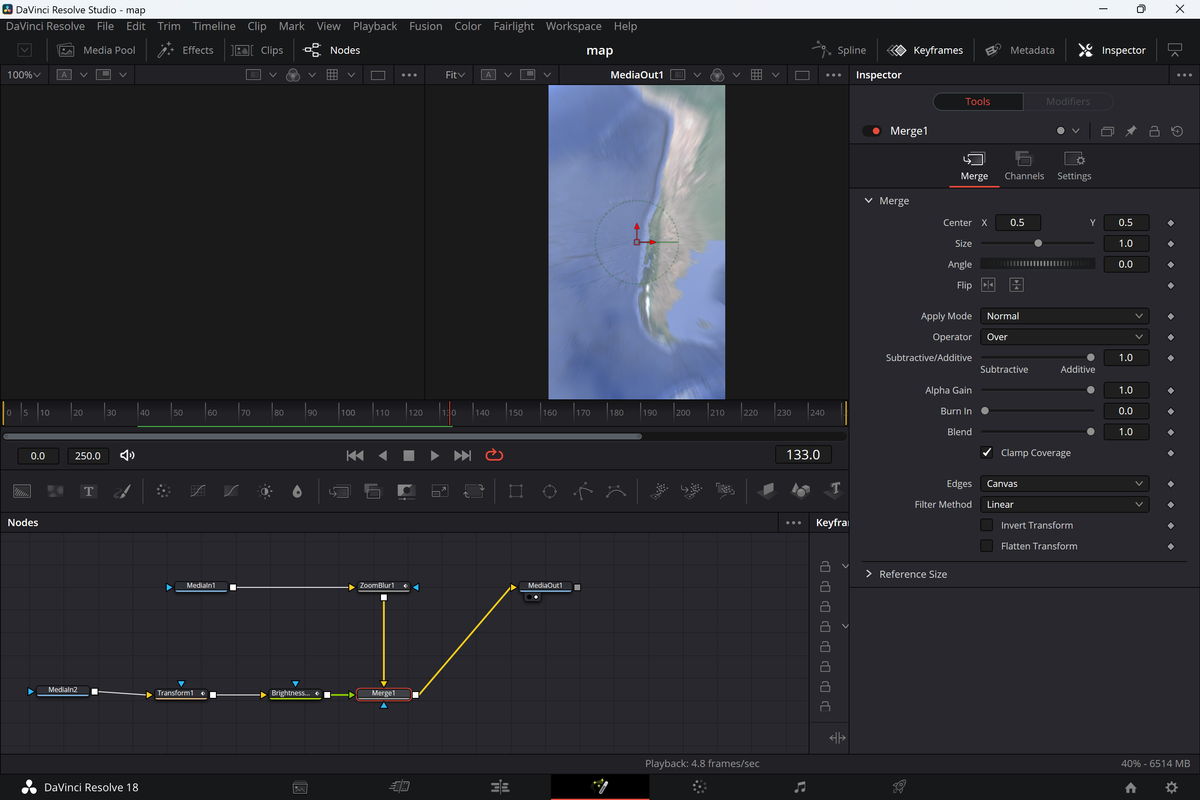 Screenshot from Davinci Resolve 18, the best free video editing software