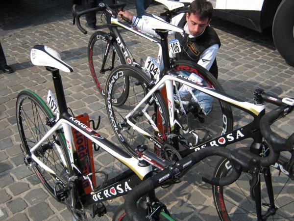 The De Rosa bikes get a late tune-up