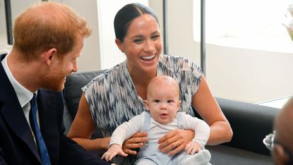 cape town, south africa september 25 prince harry, duke of sussex, meghan, duchess of sussex and their baby son archie mountbatten windsor meet archbishop desmond tutu and his daughter thandeka tutu gxashe at the desmond leah tutu legacy foundation during their royal tour of south africa on september 25, 2019 in cape town, south africa photo by toby melvillepoolsamir husseinwireimage