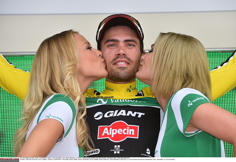 Tom Dumoulin (Giant-Alpecin) stays in the overall race lead at the Tour de Suisse