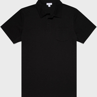 Sunspel Men's Riveria Polo Shirt in Black: $145 $116 At Sunspel