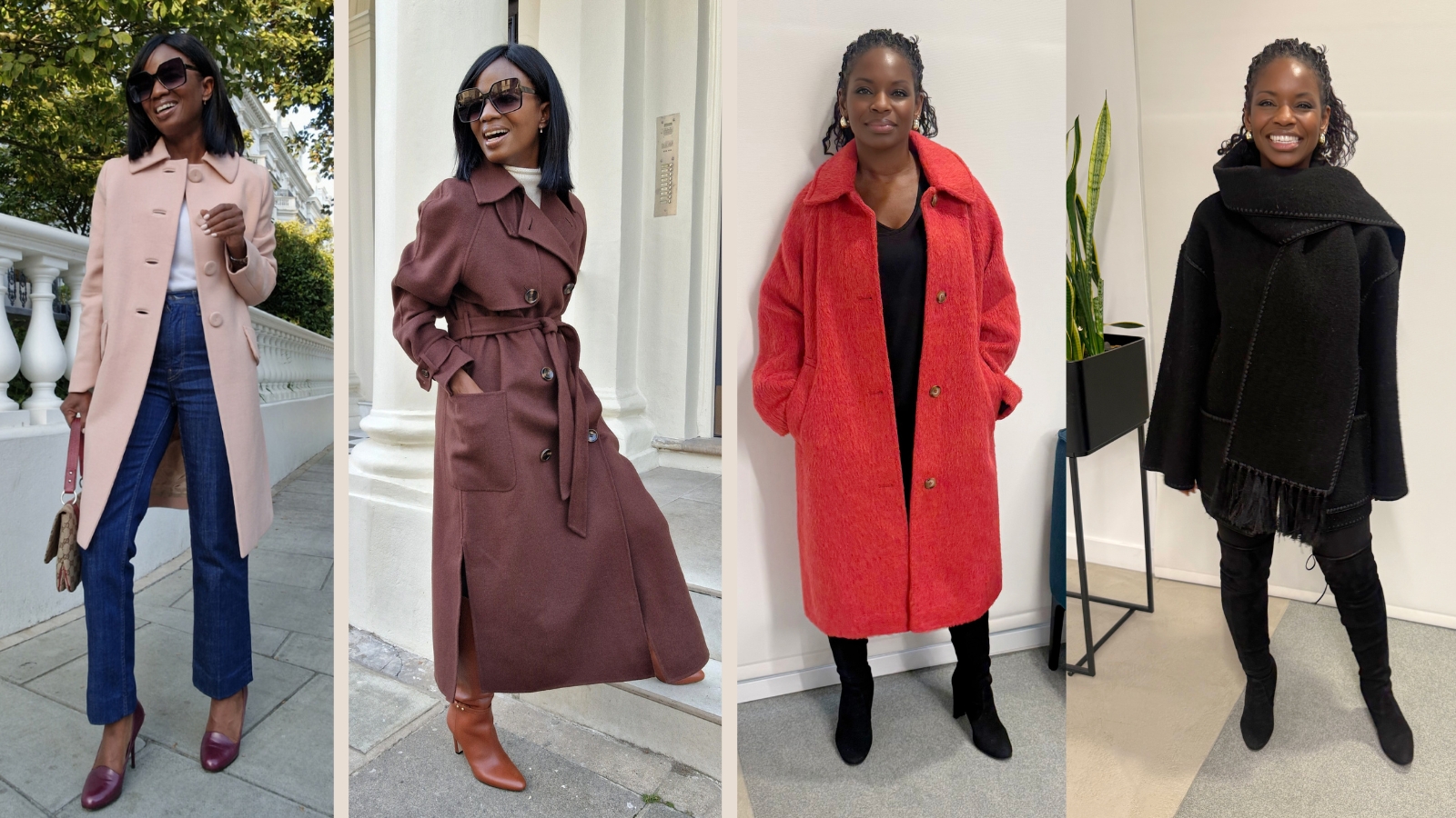 Patricia Jones and Paula Moore testing petite coats