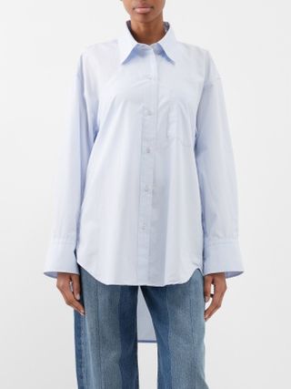 Cocoon Oversized Cotton-Poplin Shirt