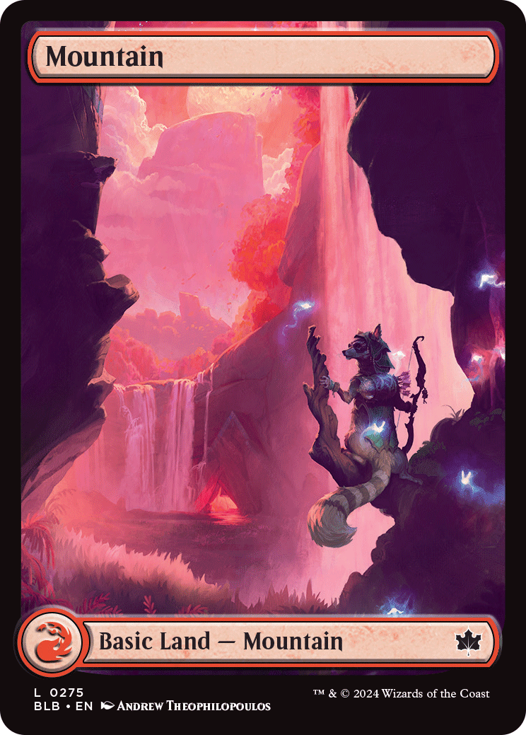 Mountain full art seasonal summer MTG Bloomburrow