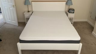 Emma Premium Mattress review, set up on a bed frame