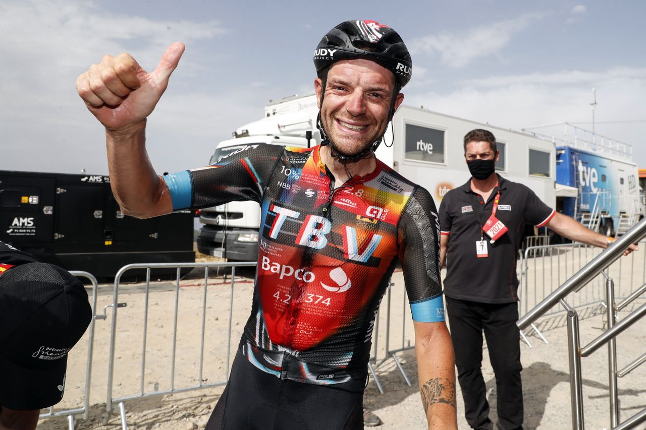 Vuelta Espana 2021 - 76th Edition - 9th stage Puerto Lumbreras - Alto de Velefique 188 km - 22/08/2021 - Damiano Caruso (ITA - Bahrain Victorious) - photo Luis Angel Gomez/BettiniPhoto&Acirc;&copy;2021