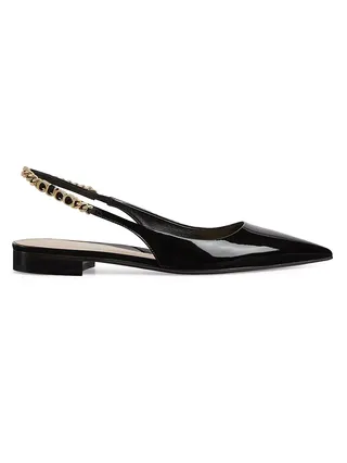 Signoria Patent Leather Ballet Slingback Flats