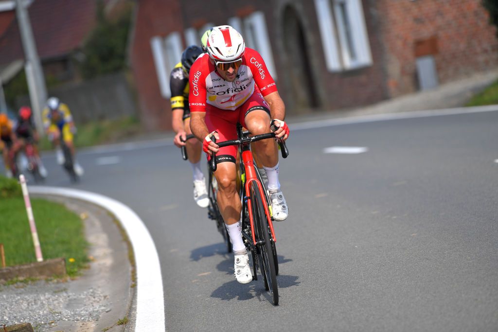 BOORTMEERBEEK BELGIUM SEPTEMBER 18 Simone Consonni of Italy and Team Cofidis competes during the 11th Primus Classic 2021 a 1977km race from Brakel to Boortmeerbeek Wespelaar Haacht primusclassic PrimusClassic on September 18 2021 in Boortmeerbeek Belgium Photo by Luc ClaessenGetty Images