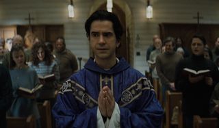 Priest in church Midnight Mass Netflix