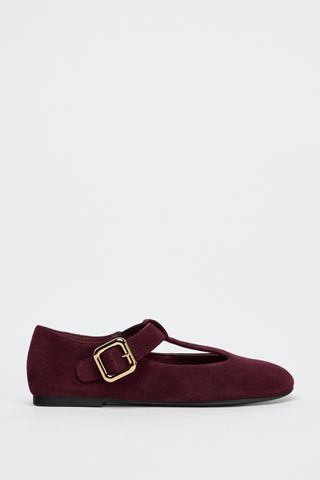 Buckled Suede Mary Janes