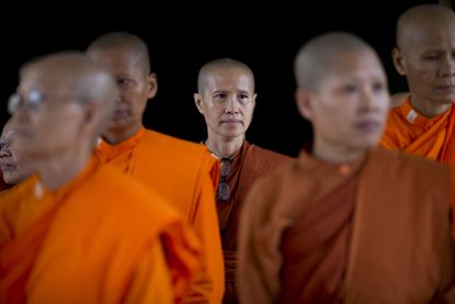 Female Buddhist monks in Thailand. 