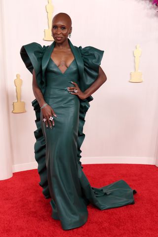 HOLLYWOOD, CALIFORNIA - MARCH 10: Cynthia Erivo attends the 96th Annual Academy Awards on March 10, 2024 in Hollywood, California. (Photo by Kevin Mazur/Getty Images)