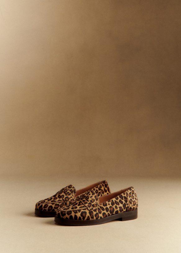 Andrea Loafers - Leopard - Bovine Leather - S&amp;eacute;zane