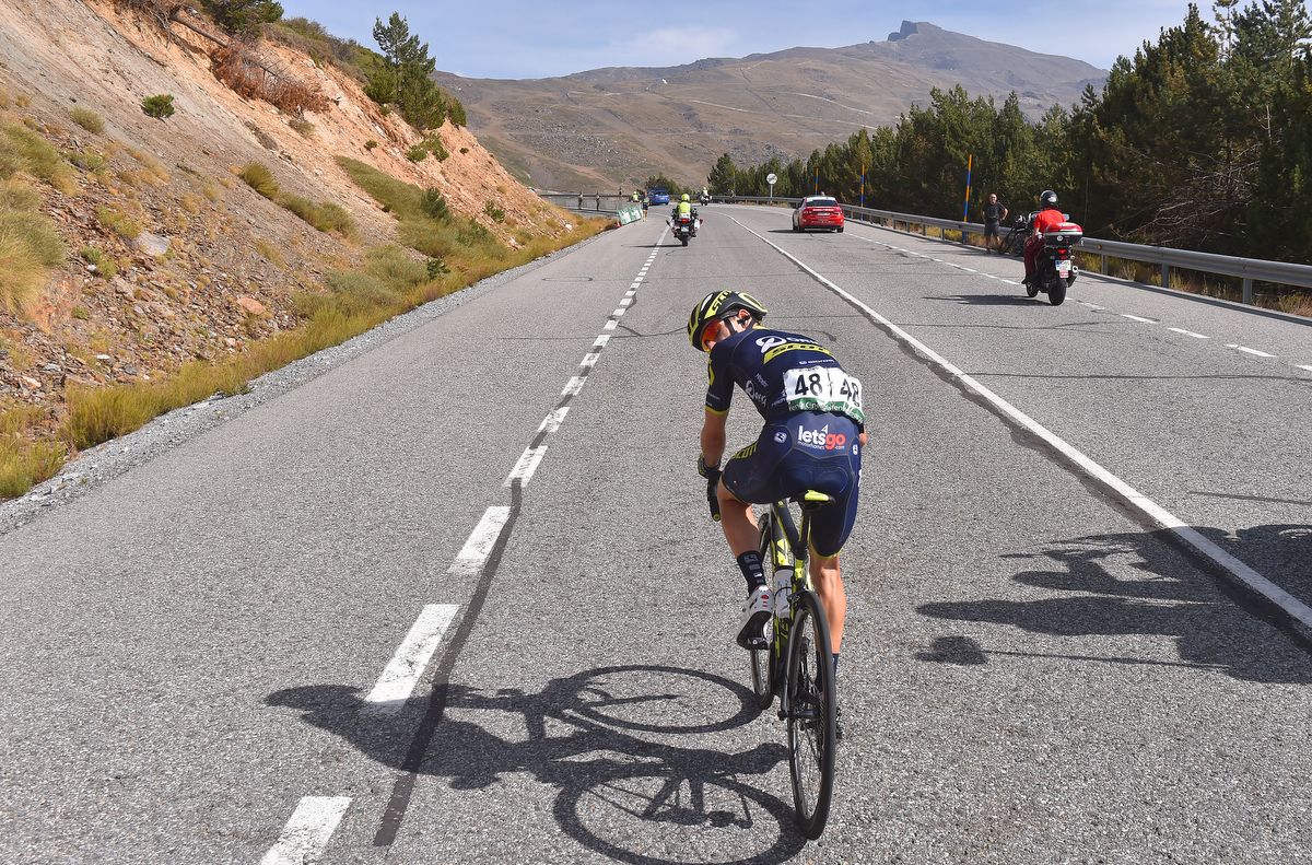 Adam Yates (Orica-Scott) checks over his shoulder