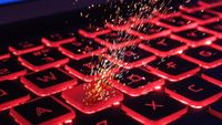 Sparks on a laptop