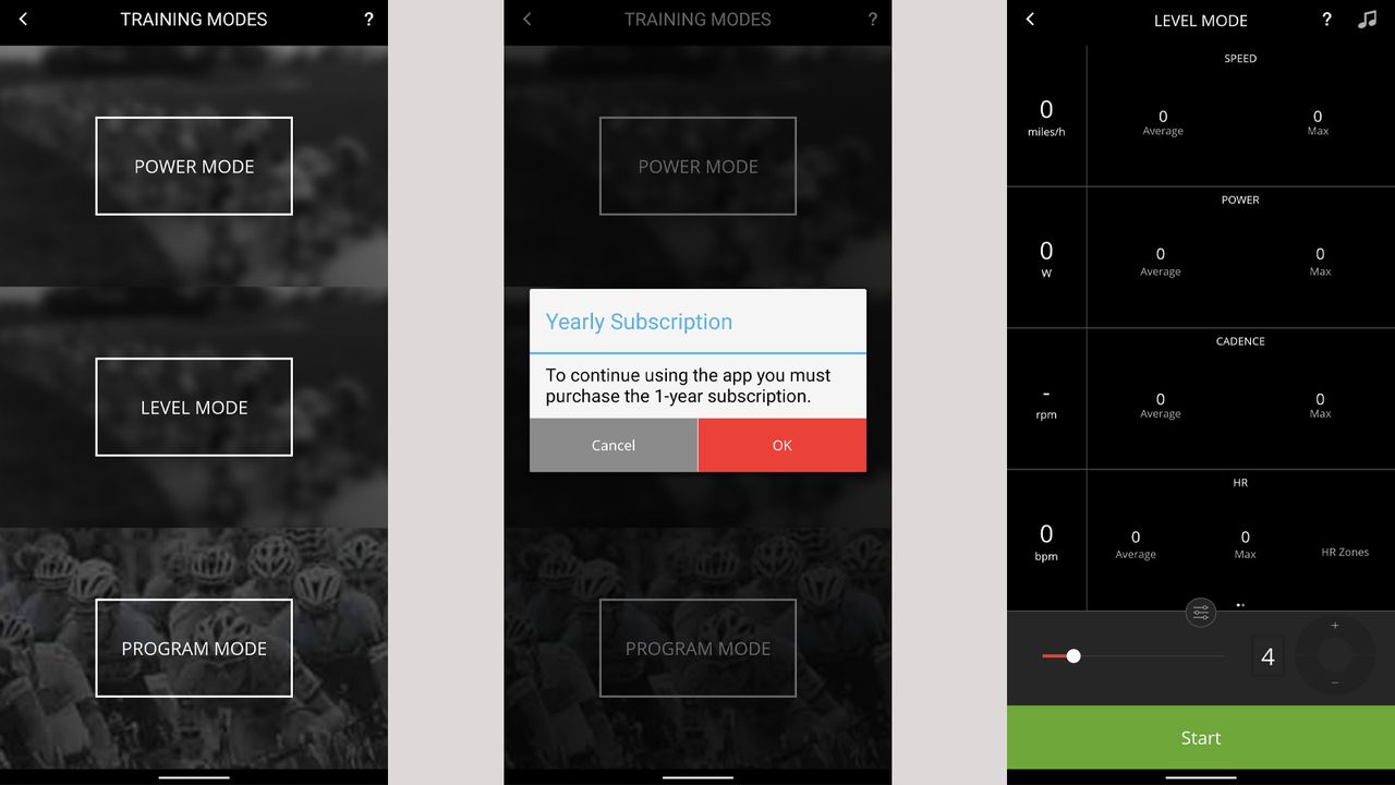 Illustration of the MyElite companion app software