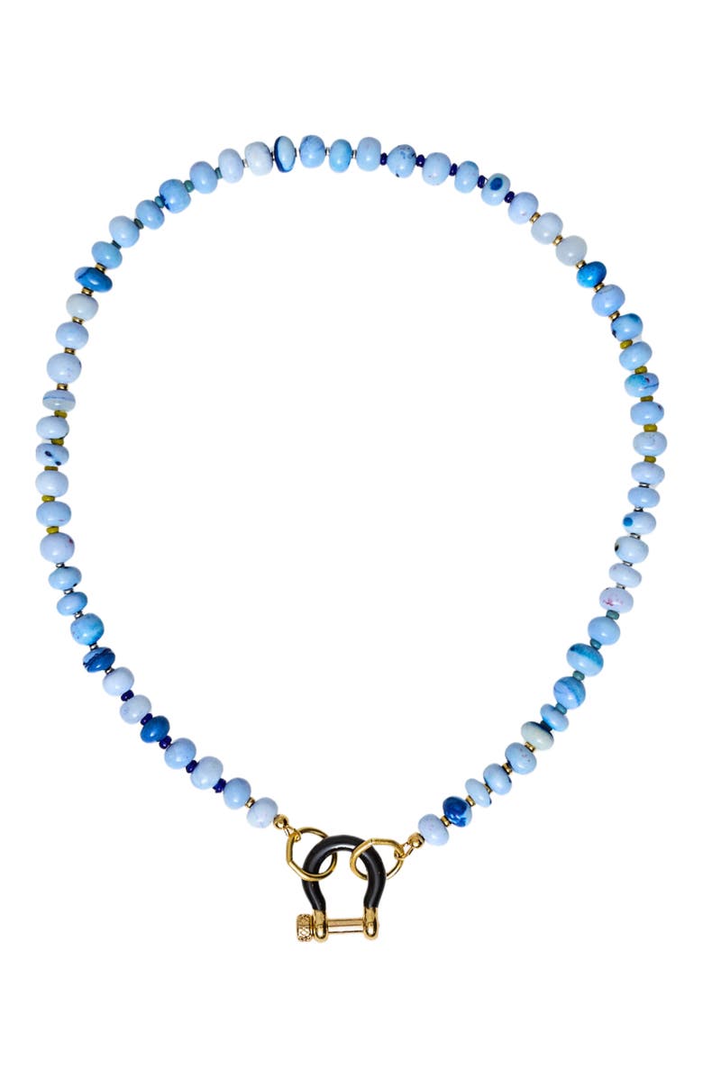 Lucky Gender Inclusive Blue Opal Necklace