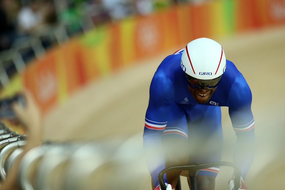 Gregory Bauge of France competes in the Men's Sprint
