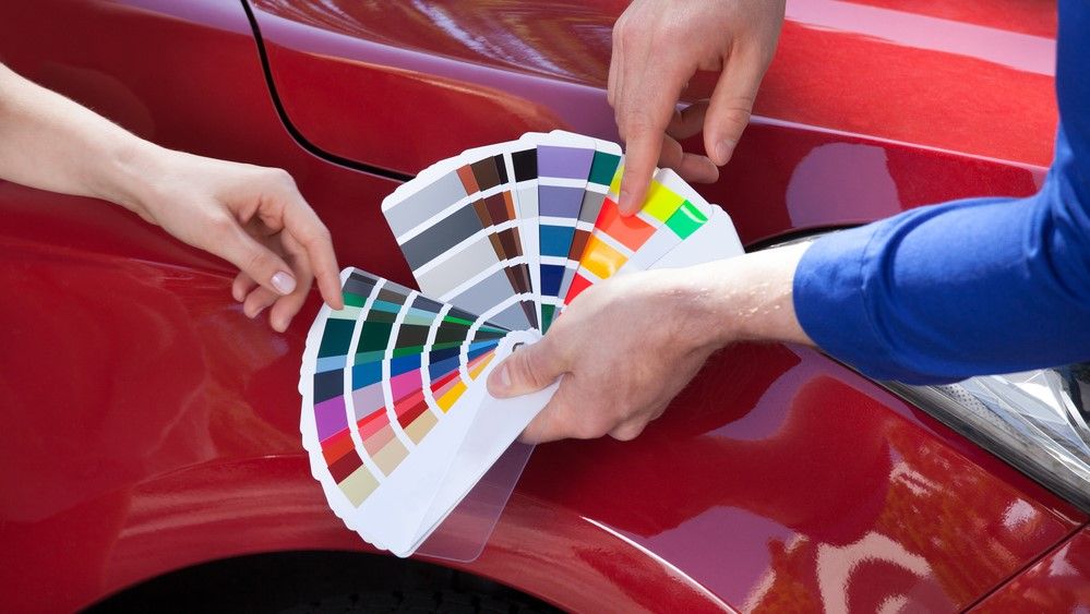 Car paint samples