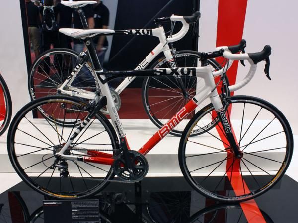 BMC's trick SLX01 isn't the lightest bike in the lineup but its ultra-stiff backbone makes it a favorite of the team's sprinters.