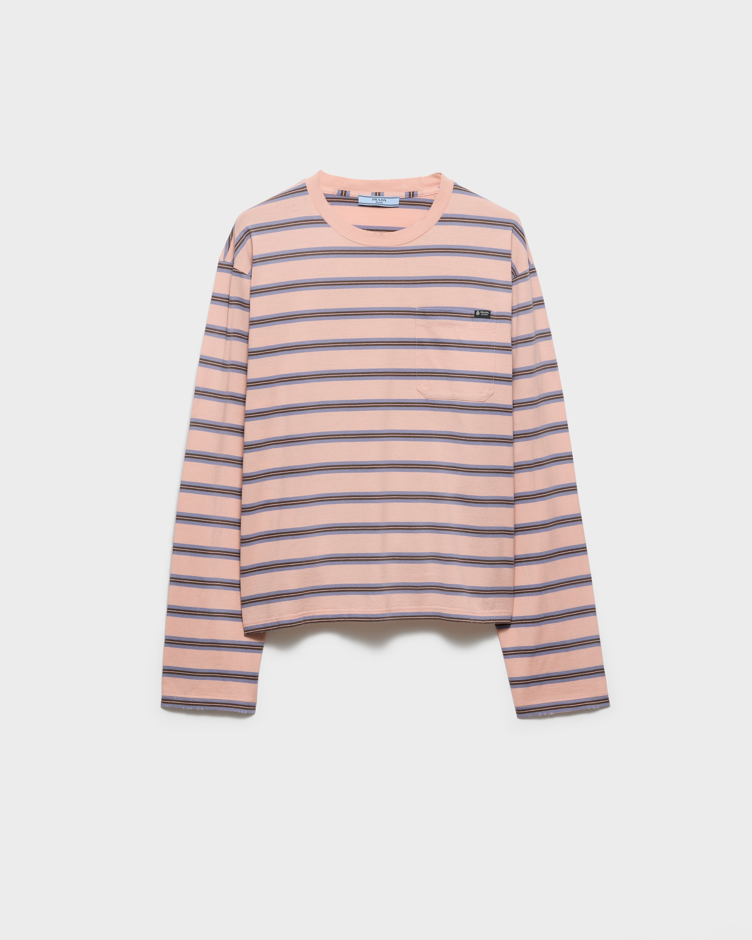 Long-Sleeved Striped Cotton Jersey T-Shirt