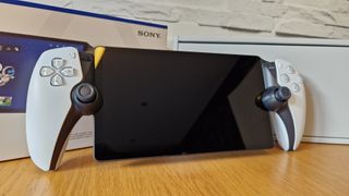 Image of the PlayStation Portal handheld gaming device