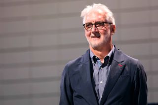 The UCI president Brian Cookson was on hand for the medal ceremony