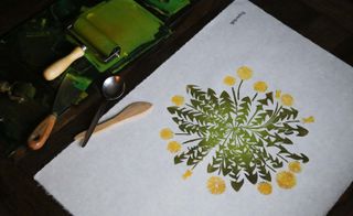 One kind of plant which is pressed on paper