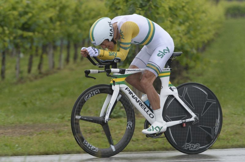 Richie Porte (Team Sky) in the Australian national champions jersey