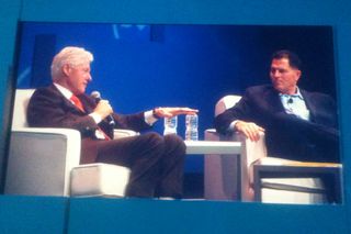 Bill Clinton and Michael Dell