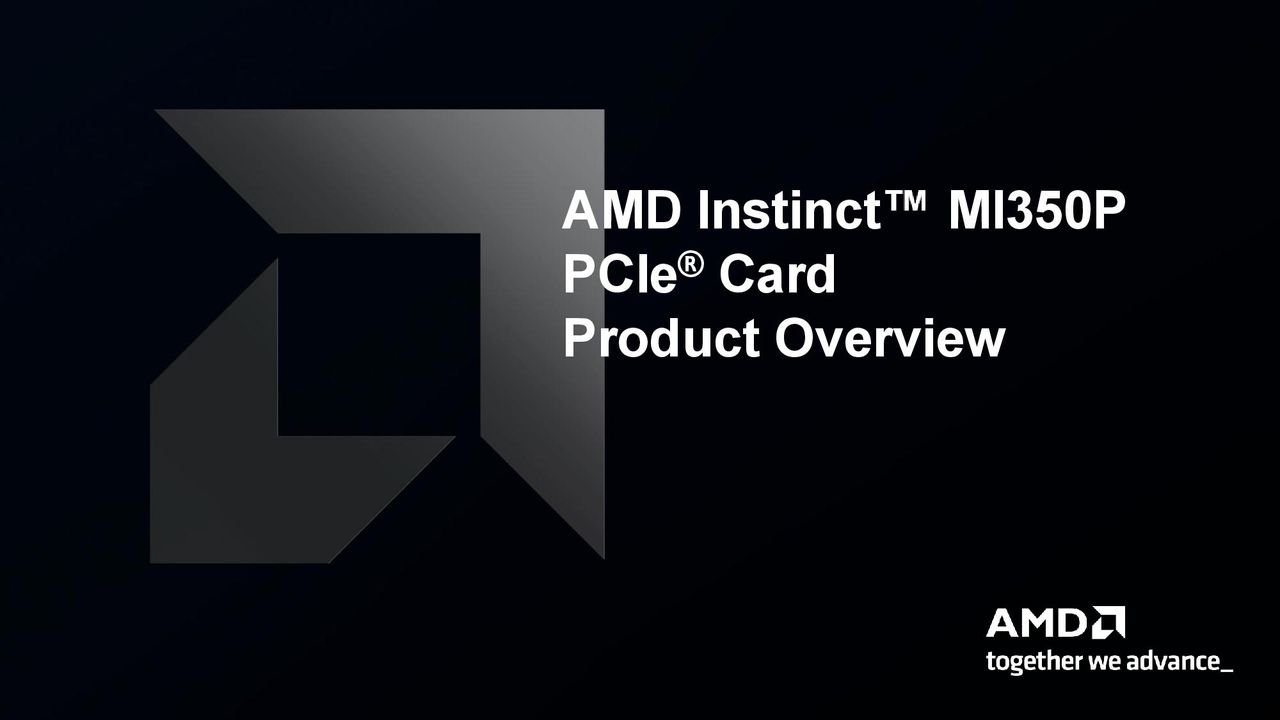 AMD Instinct MI350P PCIe Card Press Deck