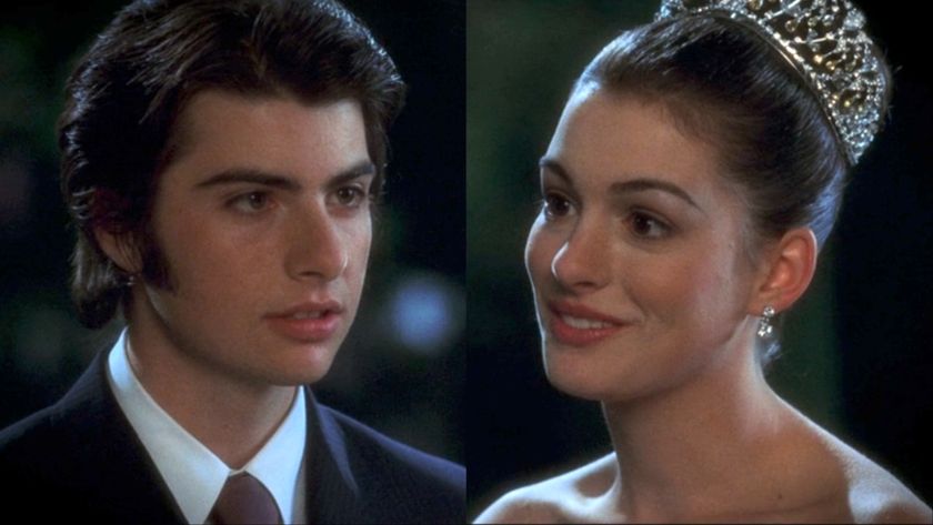 Robert Schwartzman and Anne Hathaway as Michael and Mia at the end of Princess Diaries