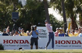 Ryan Gerard hits a tee shot at the Honda Classic