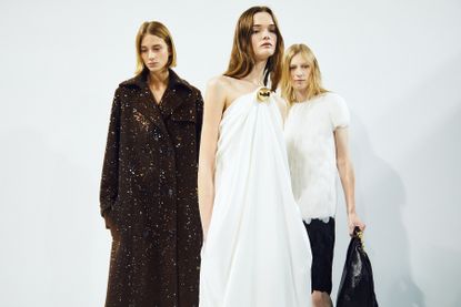 Women’s Fashion Week S/S 2024 preview: Models backstage at Loewe A/W 2023Paris Fashion Week A/W 2023