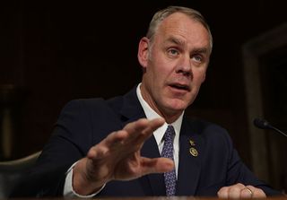 The nominee for U.S. Secretary of Interior, Rep. Ryan Zinke (R-MT), testifies during his confirmation hearing on Jan. 17, 2017, on Capitol Hill in Washington, DC. 