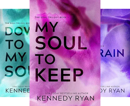 the three book covers in kennedy ryan's soul series including down to my soul my soul to keep and soul train
