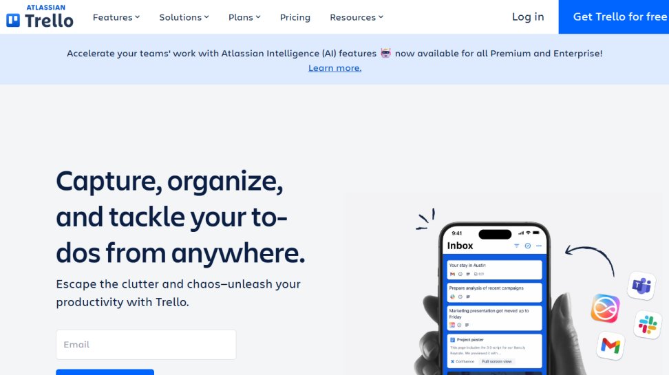 Trello website screenshot (June 2025).