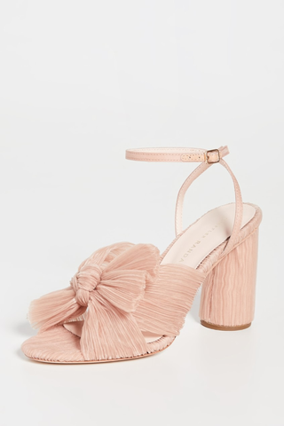 Loeffler Randall Camellia Pleated Bow Heel With Ankle Strap