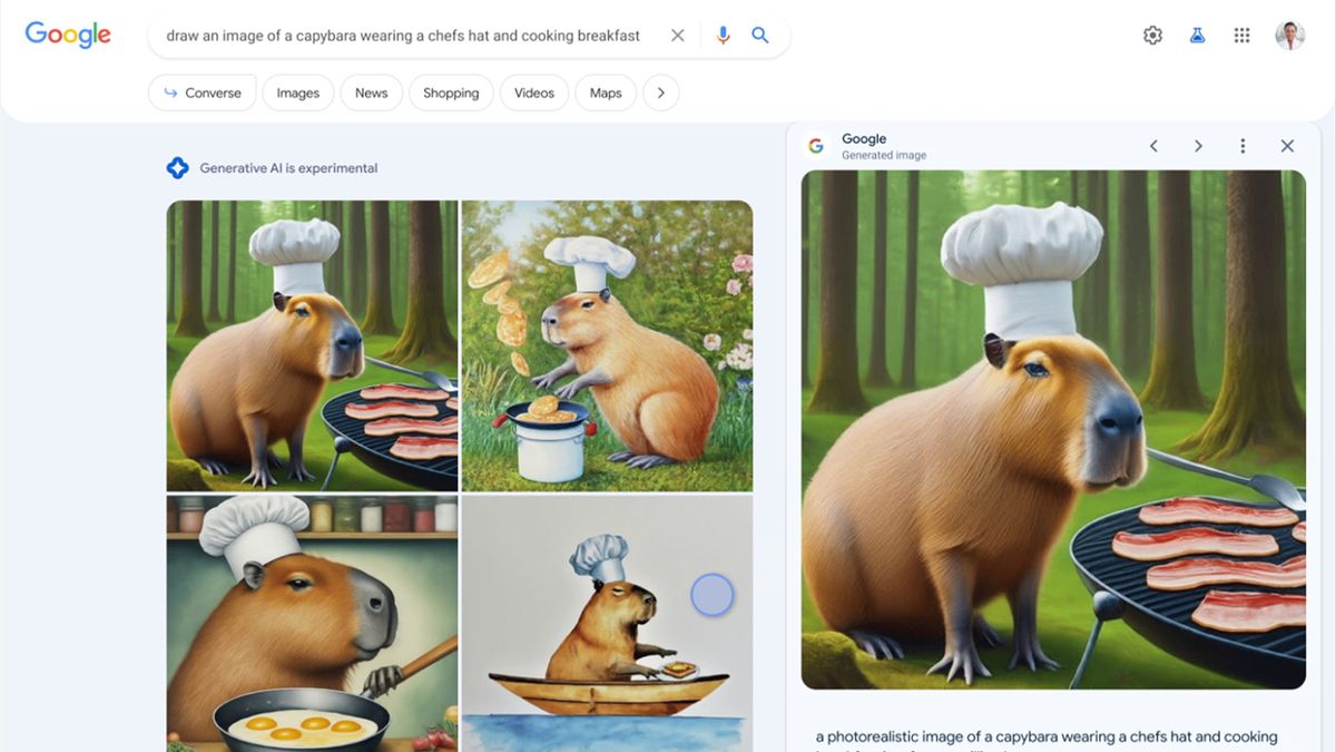 Google Search’s generative AI is now able to create images with just a text prompt